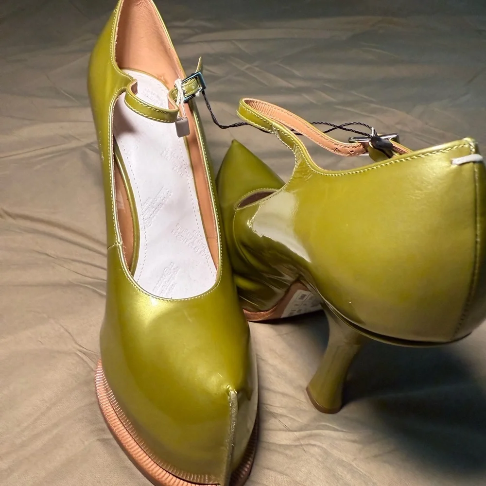 Maison Martin Margiela Lime Green Platform Heels - Picture 3 of 5